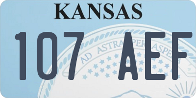KS license plate 107AEF