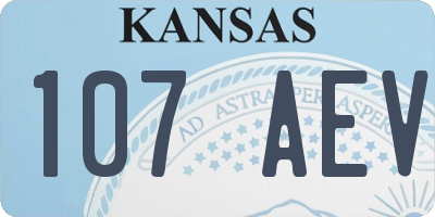 KS license plate 107AEV