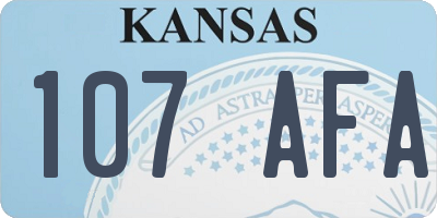 KS license plate 107AFA