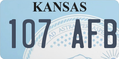 KS license plate 107AFB
