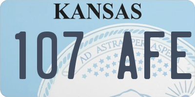 KS license plate 107AFE