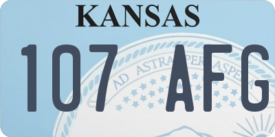 KS license plate 107AFG