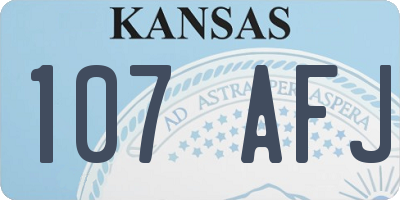 KS license plate 107AFJ