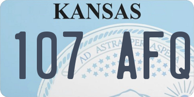 KS license plate 107AFQ