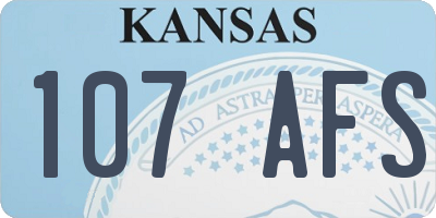 KS license plate 107AFS