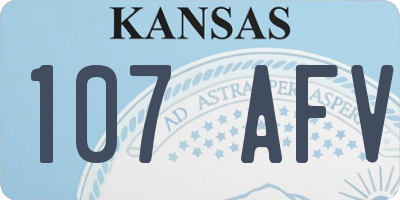 KS license plate 107AFV