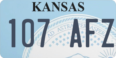 KS license plate 107AFZ