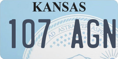 KS license plate 107AGN