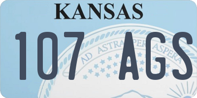 KS license plate 107AGS