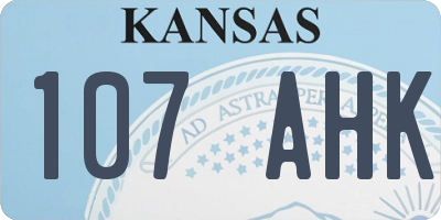 KS license plate 107AHK