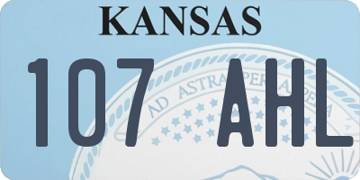 KS license plate 107AHL
