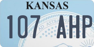 KS license plate 107AHP