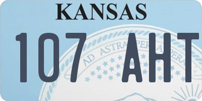 KS license plate 107AHT