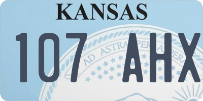 KS license plate 107AHX