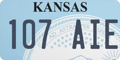 KS license plate 107AIE