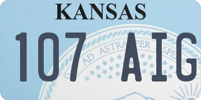 KS license plate 107AIG