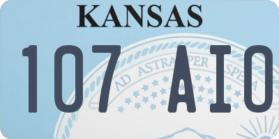 KS license plate 107AIO