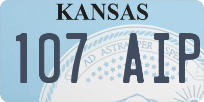 KS license plate 107AIP