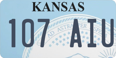 KS license plate 107AIU