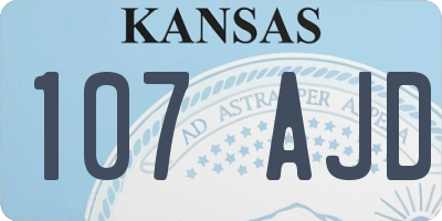 KS license plate 107AJD