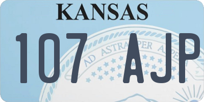 KS license plate 107AJP