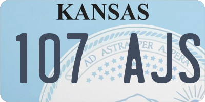 KS license plate 107AJS