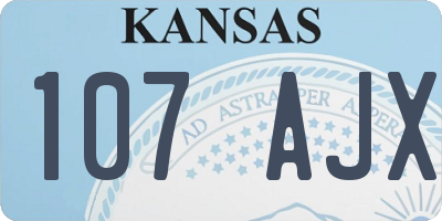KS license plate 107AJX
