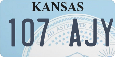 KS license plate 107AJY