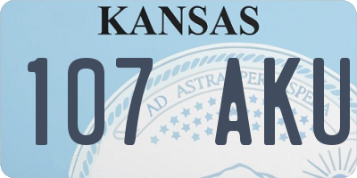 KS license plate 107AKU