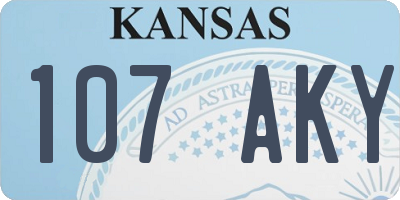KS license plate 107AKY
