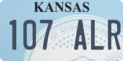 KS license plate 107ALR