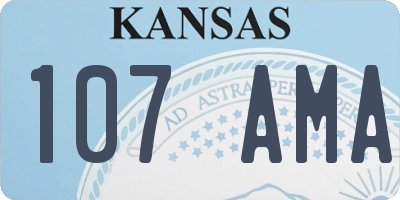 KS license plate 107AMA
