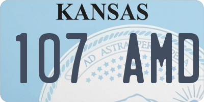 KS license plate 107AMD