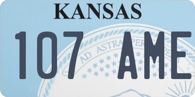 KS license plate 107AME
