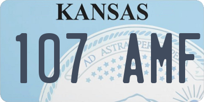 KS license plate 107AMF