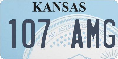 KS license plate 107AMG