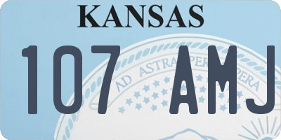 KS license plate 107AMJ