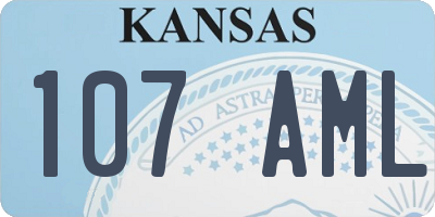 KS license plate 107AML