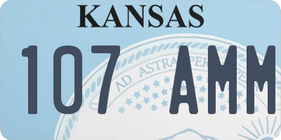KS license plate 107AMM