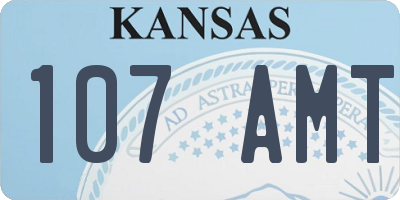 KS license plate 107AMT