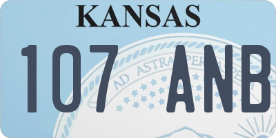 KS license plate 107ANB