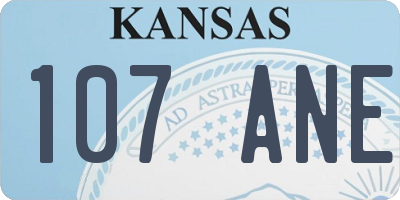 KS license plate 107ANE