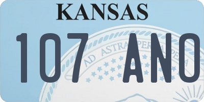 KS license plate 107ANO