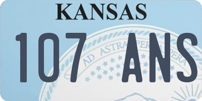 KS license plate 107ANS
