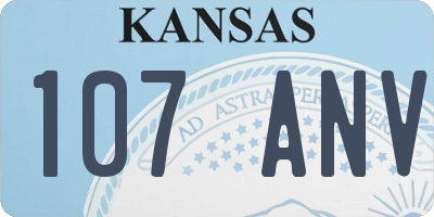 KS license plate 107ANV