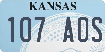 KS license plate 107AOS