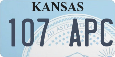 KS license plate 107APC
