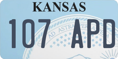 KS license plate 107APD