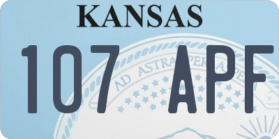 KS license plate 107APF
