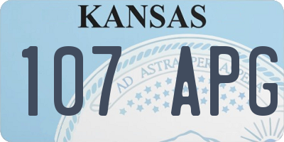 KS license plate 107APG